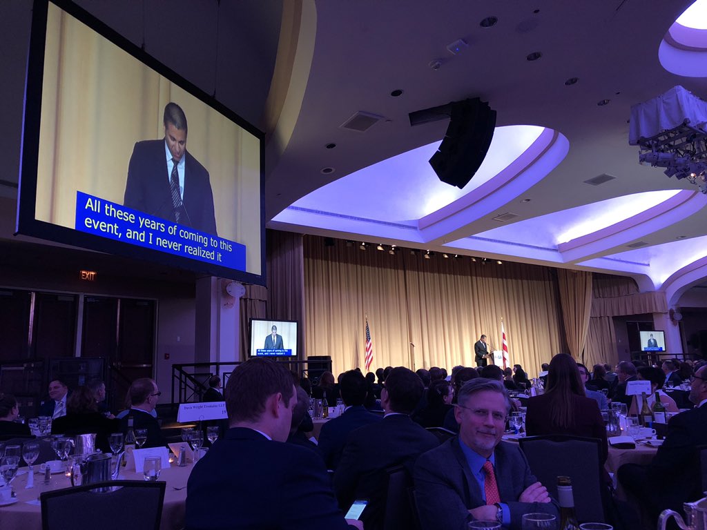 .<a href="/mmtconline/">MMTC</a> congratulates #PaulGlist of <a href="/DWTLaw/">Davis Wright Tremaine LLP</a> on an extraordinary career as a communications lawyer, social justice warrior, philanthropist and friend!  #ThankYouForYourService <a href="/FCBALaw/">FCBA - The Tech Bar</a>  <a href="/FCC/">FCC</a> Chairman’s Dinner!