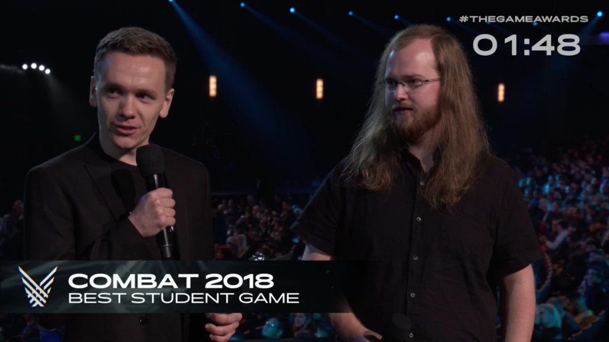 ArcanaLegacy's tweet photo. #Combat2018 wins Best Student Game. Congrats to Inland Norway University of Applied Sciences - Norway #TheGameAwards https://t.co/cpP2UaRdPh