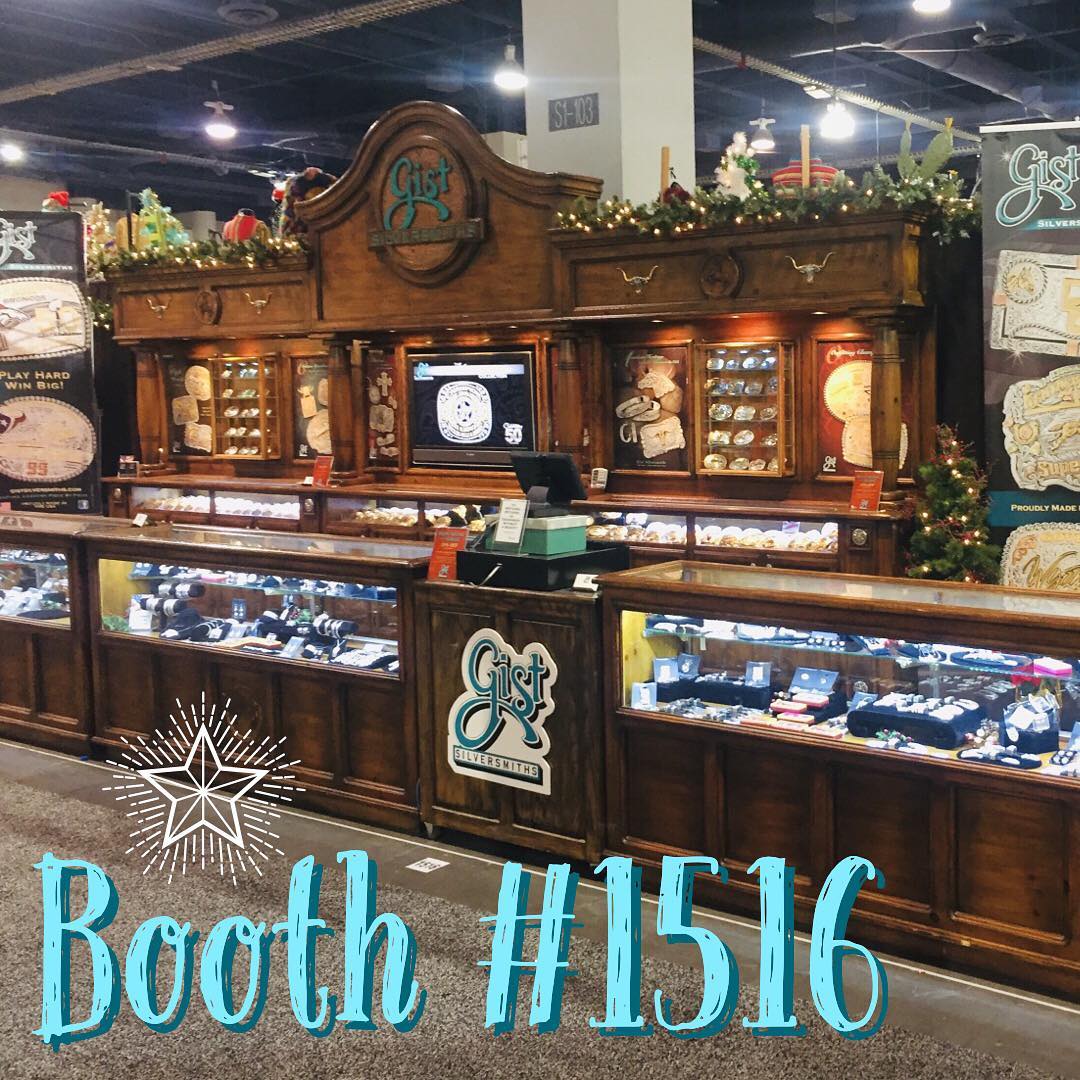 Visit #Gist at #CowboyChristmas in #Vegas! #NFR #NFR2018 #GistSilversmiths