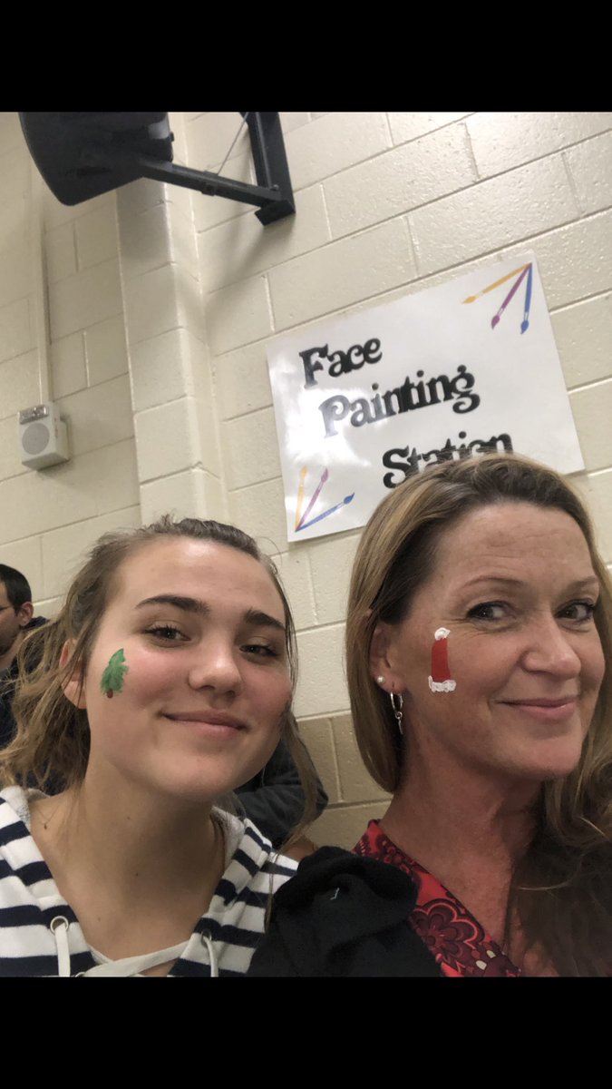 CarenMarkt's tweet photo. Dinner with Santa was a blast!!! Enjoyed seeing our Baker Ss, families , and colleagues!  Nice to see old friends- and make new ones!!  My face painters enjoyed the visit to Baker too! We spotted a couple real ‘characters’ at the end of the night. @bakerelembears #JourneyToAwe https://t.co/nIghlRz0YQ