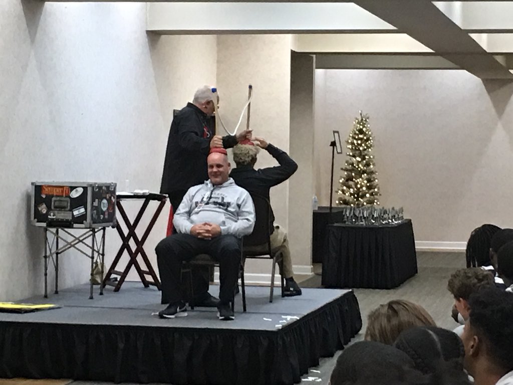 tnallstar's tweet photo. We are honored to have the Magic of Stephen to present again to our players. It is amazing to see 88 football players hanging on to every word and trick. https://t.co/wJQc3KNyyX