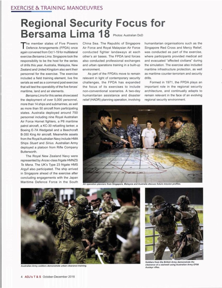 tldm_rasmi's tweet photo. #InTheNews
Artikel mengenai aktiviti TLDM dan #LIMA19 di dalam majalah Asia Defence Journal edisi November 2018.
#OSTEX
#BersamaLima19
#Keselamatan
#Kesiapsiagaan
#DiplomasiPertahanan https://t.co/4R3cOlzYOf