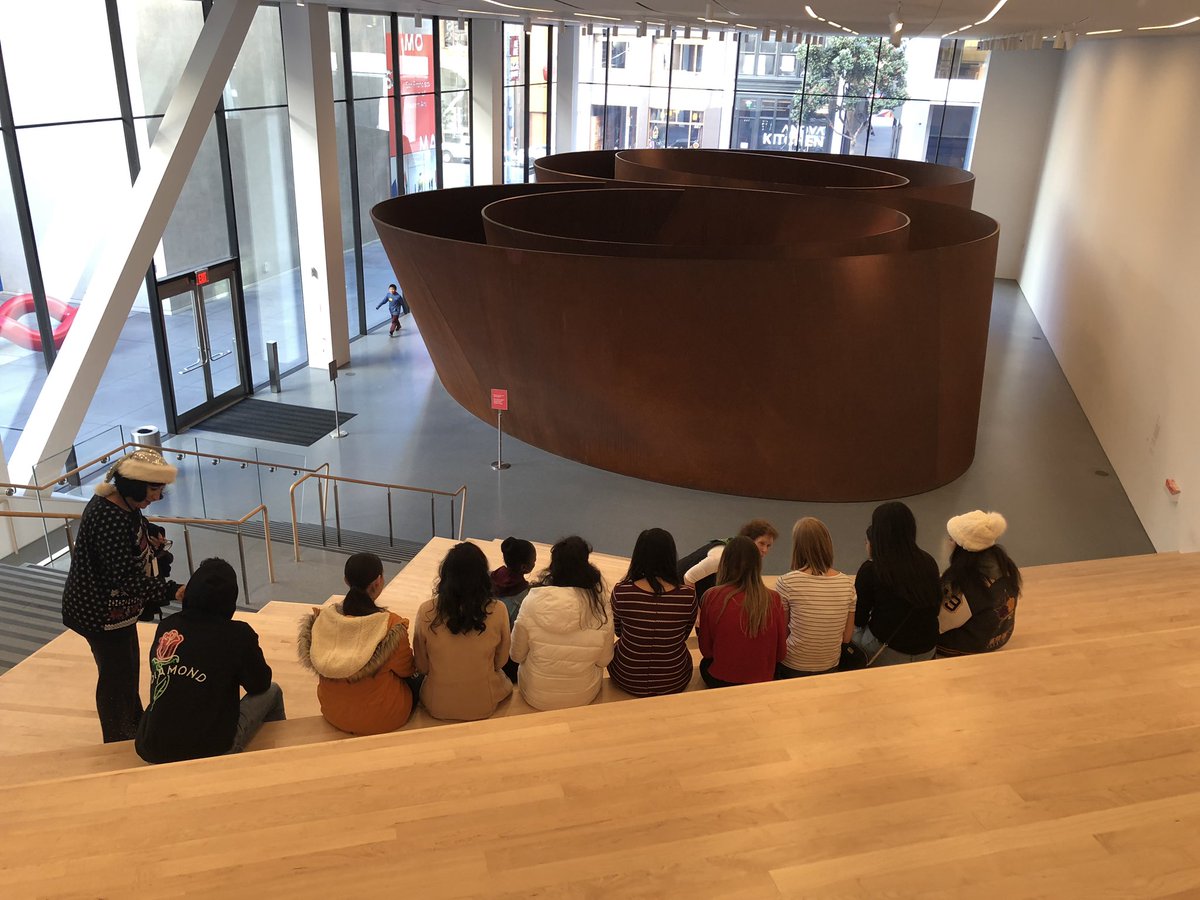 mrsbudak's tweet photo. Fantastic day with my IB Philosophy students @SFMOMA
Students identified philosophical issues raised by the art💜💛 @ArmijoHigh @LisaMJDavis #ilovemyjob #IBPhilosophy #thesekidsrock https://t.co/jYoyhF6lUq