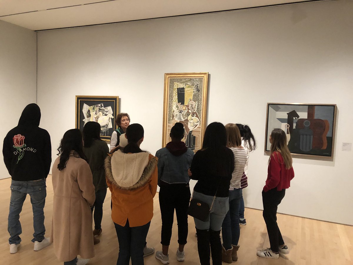 mrsbudak's tweet photo. Fantastic day with my IB Philosophy students @SFMOMA
Students identified philosophical issues raised by the art💜💛 @ArmijoHigh @LisaMJDavis #ilovemyjob #IBPhilosophy #thesekidsrock https://t.co/jYoyhF6lUq