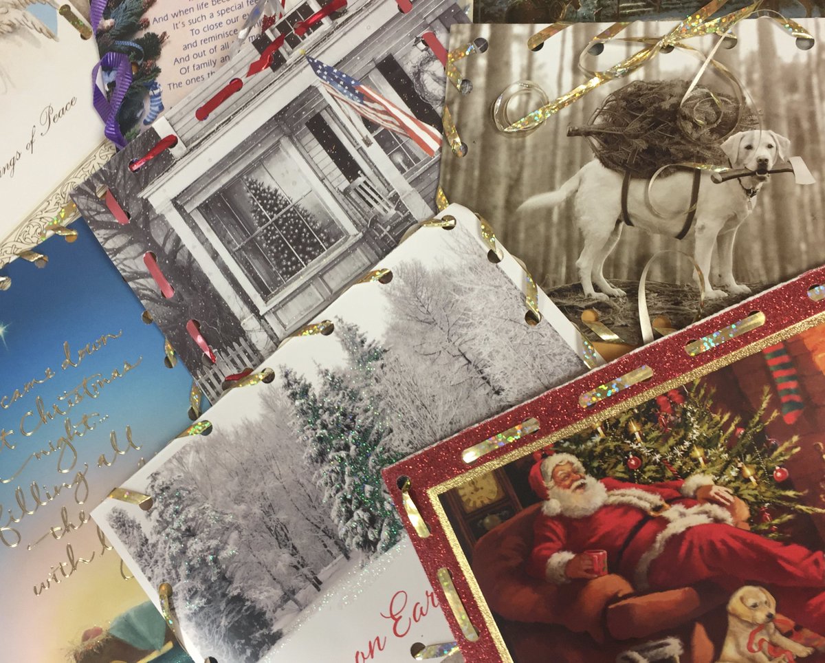 Bee1Lisa's tweet photo. The connection we made during the Global Read Aloud with a class of 4th and 5th graders in Ontario, Canada continues to be strong. Today we mailed a package of homemade Christmas cards to Mrs. Corbett's class. Hoping the cards arrive before her students leave on Christmas break. https://t.co/2iM83M8ll7