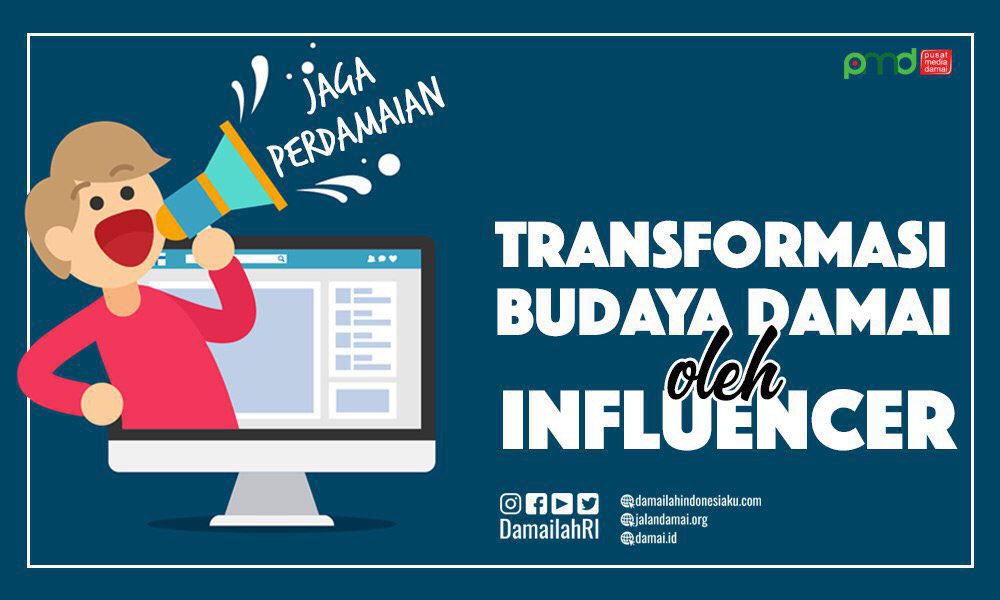 DamailahRI's tweet photo. Mendorong Influencer Mentransformasikan Budaya Edukatif dan Damai https://t.co/MFPo0gyJh5 #RelawanLiterasiDigital https://t.co/Vk8rkF7oBD