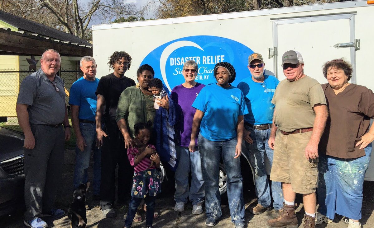 SCN_Volunteers's tweet photo. It was only a little over one year ago that Hurricane Harvey tied Hurricane Katrina as the costliest storm on record. Volunteers for the Sisters of Charity of Nazareth, led by Sister Luke Boiarski, recently completed their third week-long disaster relief effort in Houston, Texas. https://t.co/TzpXzY1n2Q