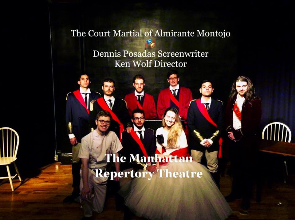 dennis_posadas's tweet photo. The Court Martial of Almirante Montojo off-off-Broadway this Saturday December 8 at 3pm/6:30pm, Manhattan Rep Theatre 17-19 West 45th Street #301 NYC. Spanish American War court martial drama in the tradition of A Few Good Men, The Caine Mutiny, etc. Tickets at $20. #Broadway https://t.co/jha8rN3ADn