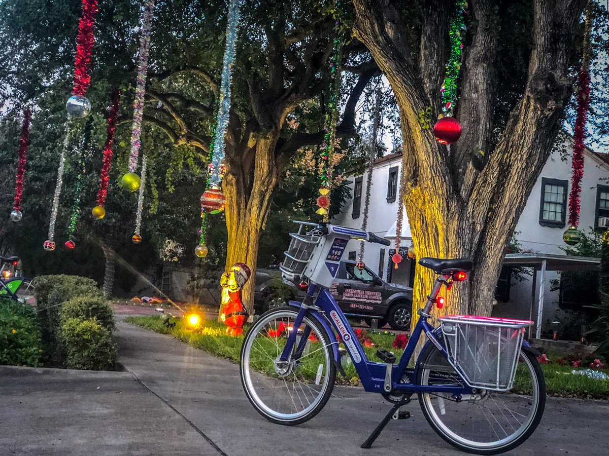 ‘Tis the season. Enjoy #ChristmasinMcAllen on two wheels.