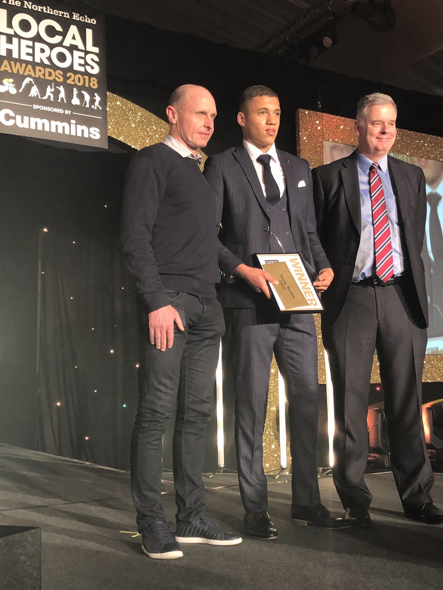 CarolineDarn's tweet photo. Nathan Wood - “you’ll be hearing more about this young man” #LHAWARDS18 @DarlingtonBS Great to see our CEO Andrew Craddock presenting this fantastic award! https://t.co/Nw12IFxJM2
