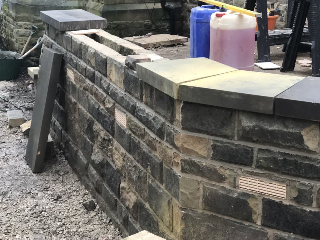 mickybricky1's tweet photo. https://t.co/MP64p0NGKm preparation is the key #SheffieldIsSuper #Sheffieldissuper #sheffield #AtSocialBiz #ATSocialMedia #UKBizHour #uksmallbiz #ukbusinesshour #sheffbizhour #mickybricky1 #quality #stonework #stonecoping #mitredcorners #raisedterrace #limemortar #pushingon #rain https://t.co/DzLiyfn9OQ