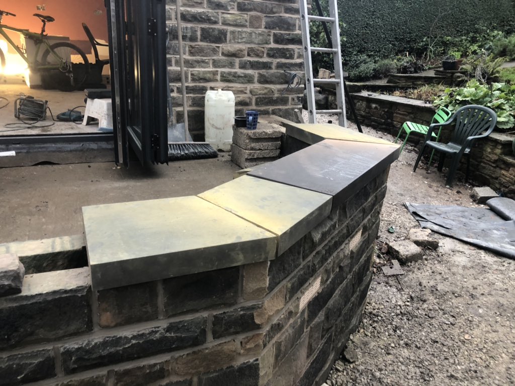 m.facebook.com/mickybricky1/ preparation is the key #SheffieldIsSuper #Sheffieldissuper #sheffield #AtSocialBiz #ATSocialMedia #UKBizHour #uksmallbiz #ukbusinesshour #sheffbizhour #mickybricky1 #quality #stonework #stonecoping #mitredcorners #raisedterrace #limemortar #pushingon #rain