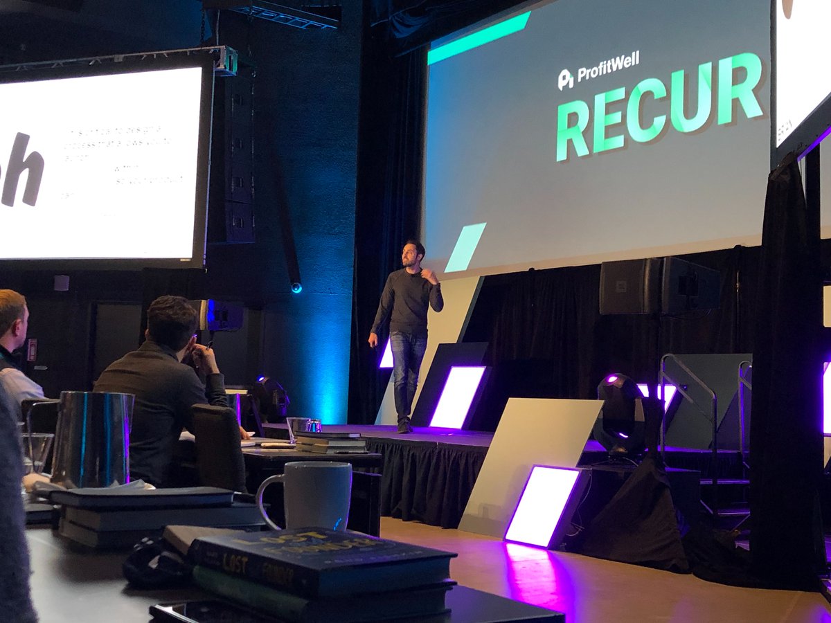 ProfitWell's tweet photo. Now on stage: @bbalfour with how to avoid the downfalls of the traditional product launch. #recur2018 https://t.co/CsUzMvKZ62