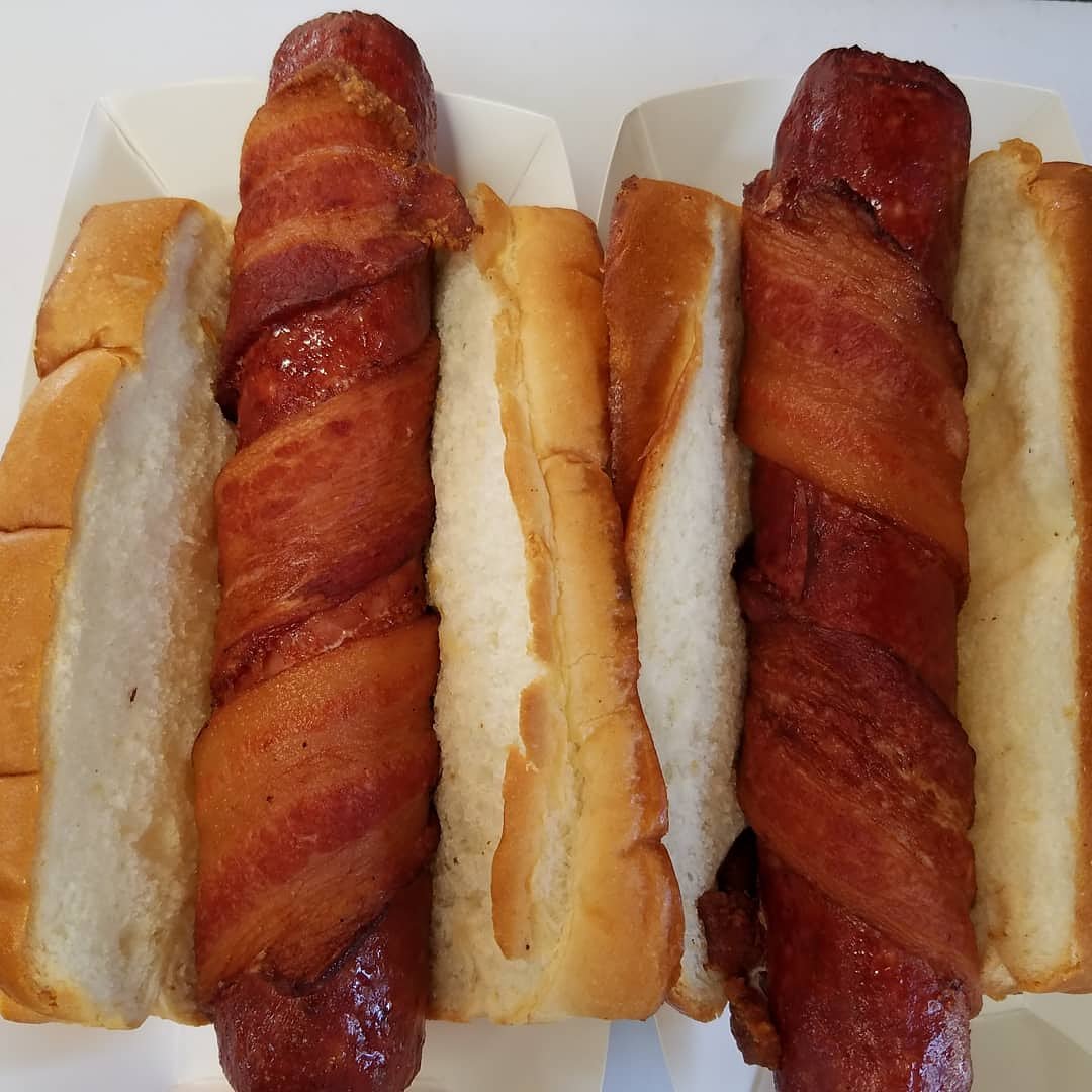We can wrap your all beef, 1/4lbs Dawg with bacon.