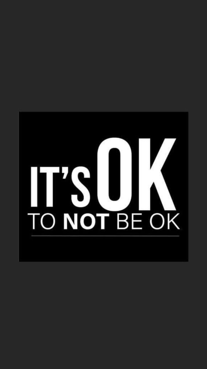 Glenvale2003's tweet photo. It's OK to NOT be OK

A message with so much meaning behind it, a helpful ear can go a long long way. It means so much more now after such recent tragic events. Don't be scared to talk to someone the help is out there, We're all here for each other. Spread the word.. https://t.co/lrxZBEPzUM