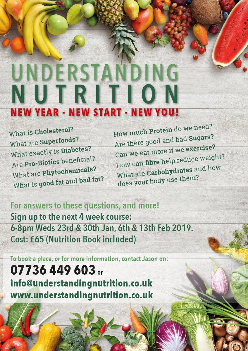 nutricourse's tweet photo. Understanding Nutrition Course.. Start the New Year learning about the foods we eat.. from Carbohydrates and Proteins, through to superfoods and probiotics... https://t.co/VnfPWaB2Sf