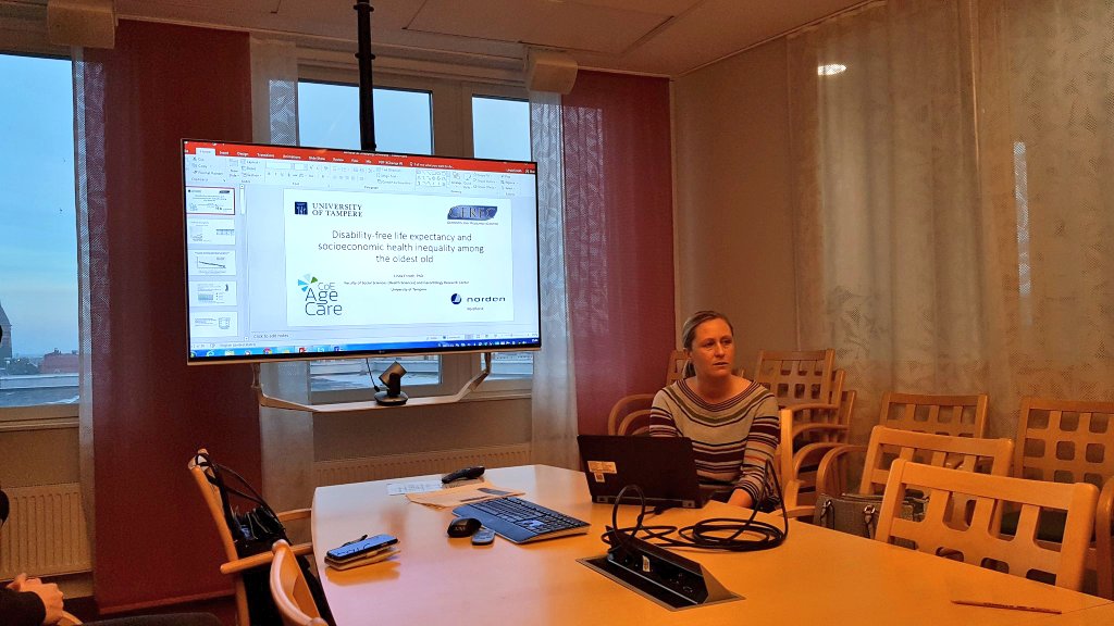 Interdisciplinary Seminars on Ageing Research (ISAR) <a href="/liu_universitet/">Linköpings universitet</a> @liu_isv - A big thank you to Linda Enroth @TampereUni
for a great talk on Socioeconomic #healthinequality and trends in functioning and disability-free #lifeexpectancy among the #oldestold