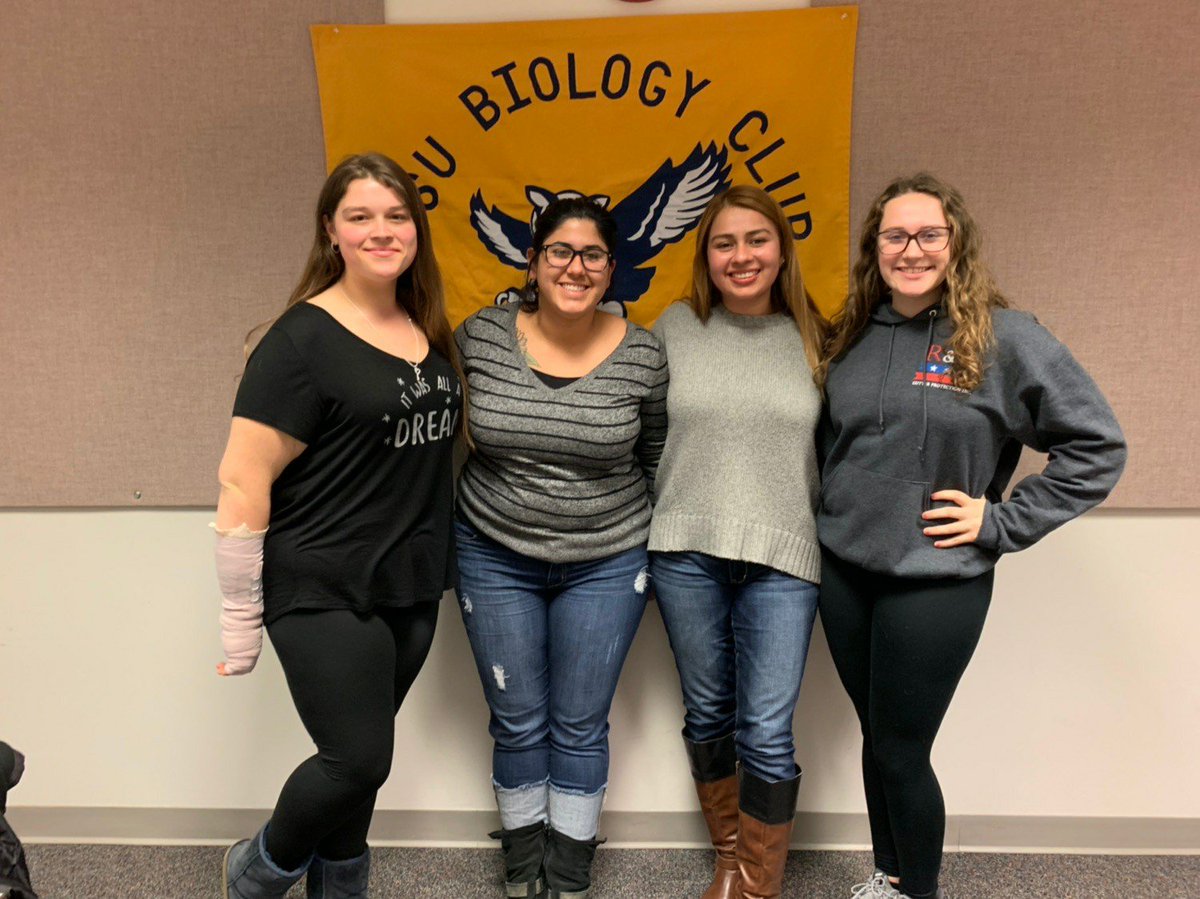 SCSUBiologyClub's tweet photo. Biology Club Fall 18 Semester (missing some members). What better way than to end the semester with a pizza party! Thank you all for being amazing, and best of luck on finals! Enjoy the break and stay tuned for our meeting time come January ;) https://t.co/sfAsZWnpj4