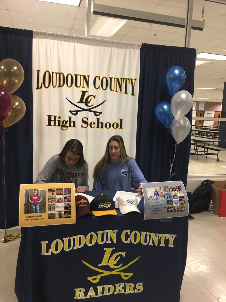 Congratulations to Raiders Alyssa Taylor and Taylor Yokum who each signed their letter of intent to attend school and play softball for Salisbury and CNU, respectively!