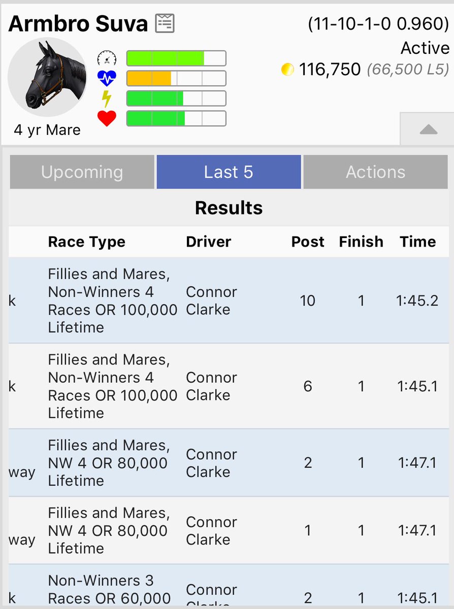 <a href="/AndPacing/">Off and Pacing</a> Quad speed mare in the Auction. Mark of 145.1. Went 45.2 from the 10 today. Winner of 10 of 11. Reserve of 2.5m