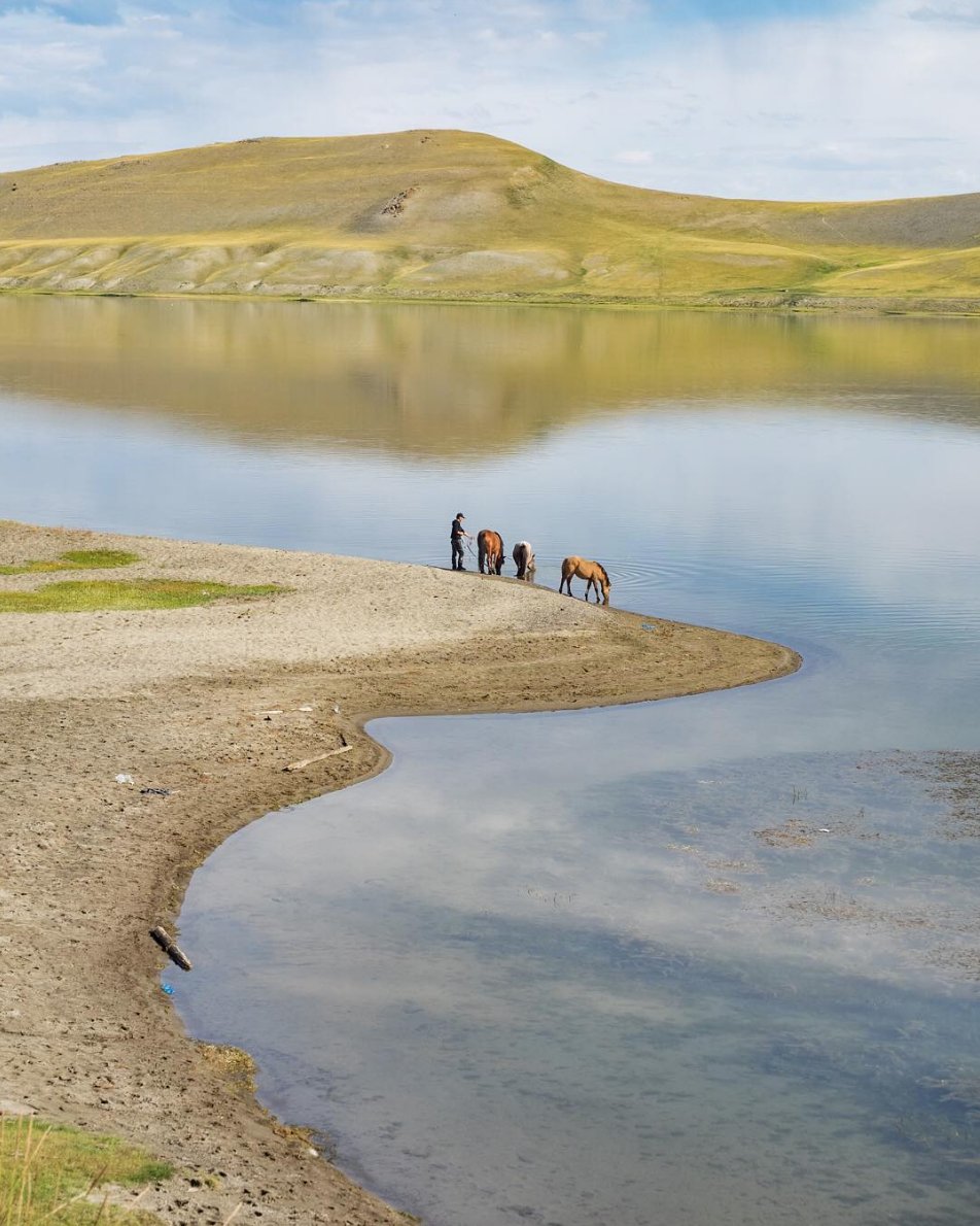 Your weekly dose of #OceanOptimism from @crawfordcreationstravel in Mongolia 🐎🌱! In case you were wondering 🤔, rivers and lakes are all connected to the ocean so let's keep them clean and celebrate their connection to help #turnthetide on #plasticpollution! 💪