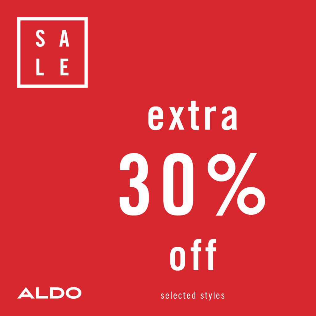 Take an extra 30% off Sale Styles at <a href="/ALDO_Shoes/">ALDO Shoes</a>. Certain exclusions may apply, visit a store associate for more details!
