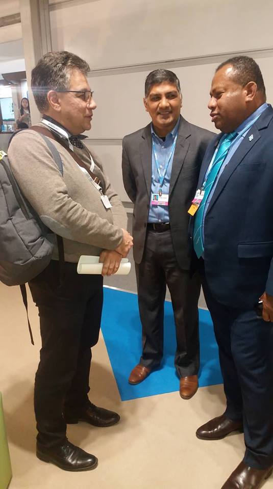 fcef_fiji's tweet photo. @fcef_fiji at the #COP24 in Poland, preparing to handover Presidency of #MBA4climate to the #PolandEmployersAssociation. @fcef_fiji President @ participated in the @ilo event on the theme: Game changer for the future of work: Towards a just transition with gender equality. https://t.co/DhskRVieVS