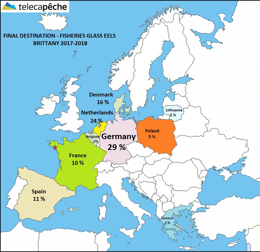 sustainable_eel's tweet photo. 100 % traceability = Elvers Brittany. Final Destination in the countries of Europe for Eels Brittany - Arzal. @EelGroup. Platform @telecapeche. Fishermen => buyers. https://t.co/uL2H6gBrVS