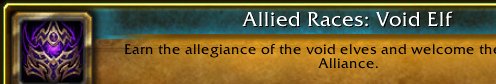 LoremasterBrinn's tweet photo. I just earned the [Allied Races: Void Elf] Achievement! #Warcraft https://t.co/QHqa6tIEVU