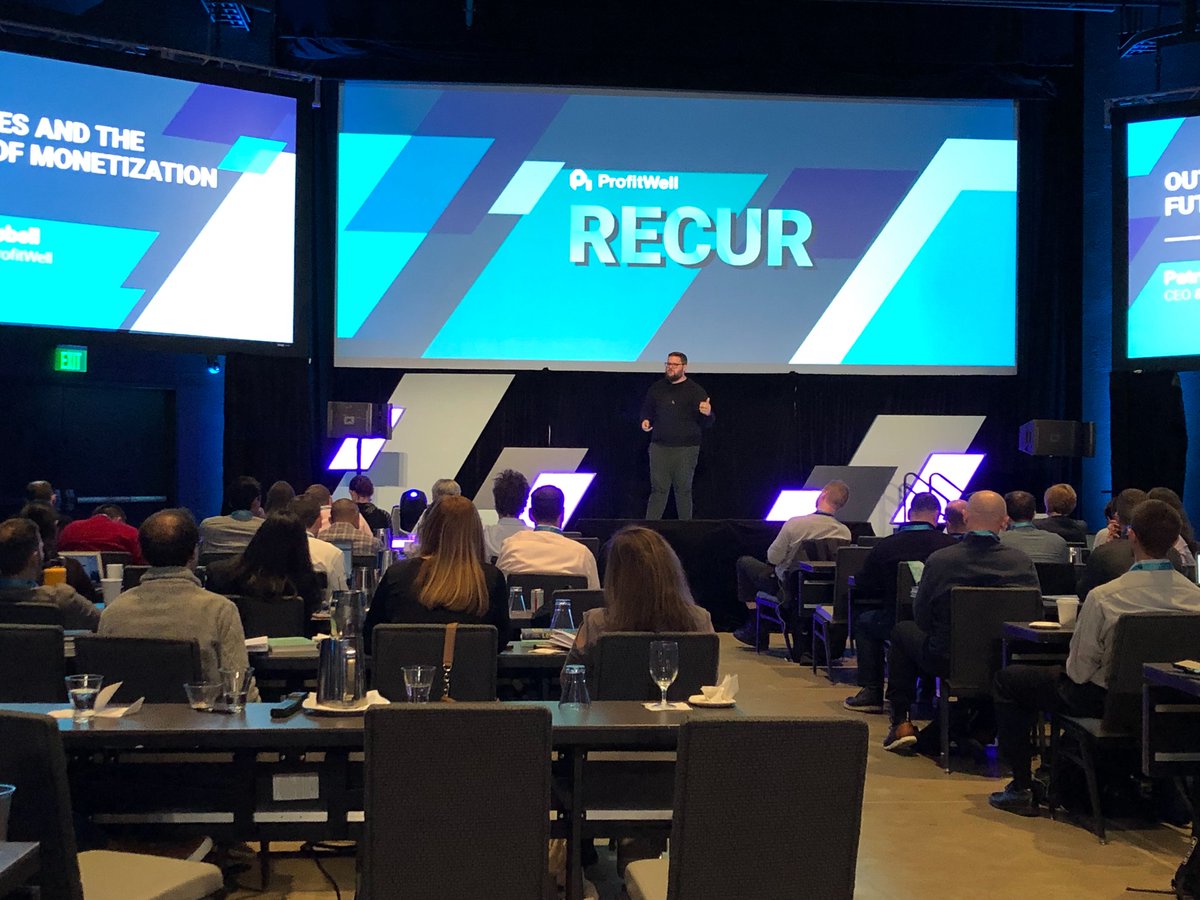 ProfitWell's tweet photo. .@Patticus closing out #recur2018! https://t.co/hpWZw6HIVL