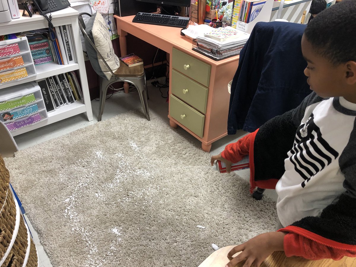 MsSingletonNISD's tweet photo. Day 4 of #12daystwitter! Want to check out the action in room D118? My student Christian has been learning all about vacuums. He surprised me today with carpet cleaner that he bought for our room with his very own money and demonstrated how it works!😍💗#HPCSpin @NISDCarson @NISD https://t.co/toBBSo8IFA