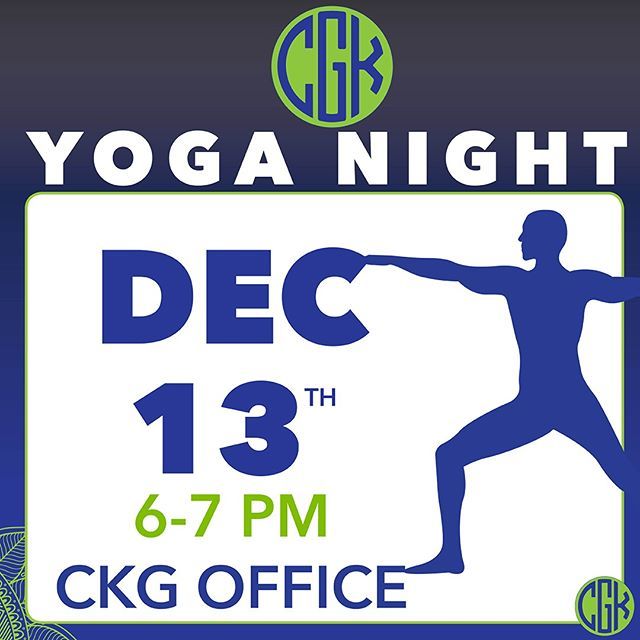 Sign up now for CKG's 🆓 Yoga Night! All ages and skill levels welcome - like and share with your friends and family 💚💚💚 Link in Bio!

#ckgfoundation #ispeakup #fightfinishfaith #yoga #rva #health #mentalhealth #family #rvayoga ift.tt/2EkvfSU