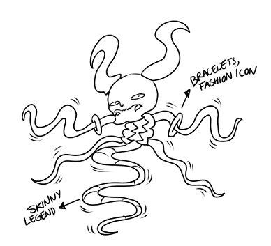 when we do playtests for upcoming heroes and send feedback to the team, i sometimes add doodles of the heroes for the designers to better understand how i feel. heres from the times i playtested mephisto, maiev and firebat 
