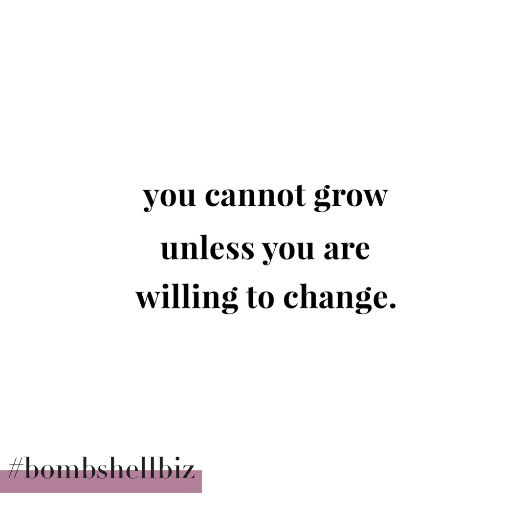 theamberhurdle's tweet photo. Are you willing to change? #bombshellbiz https://t.co/YSGzbTqo3r