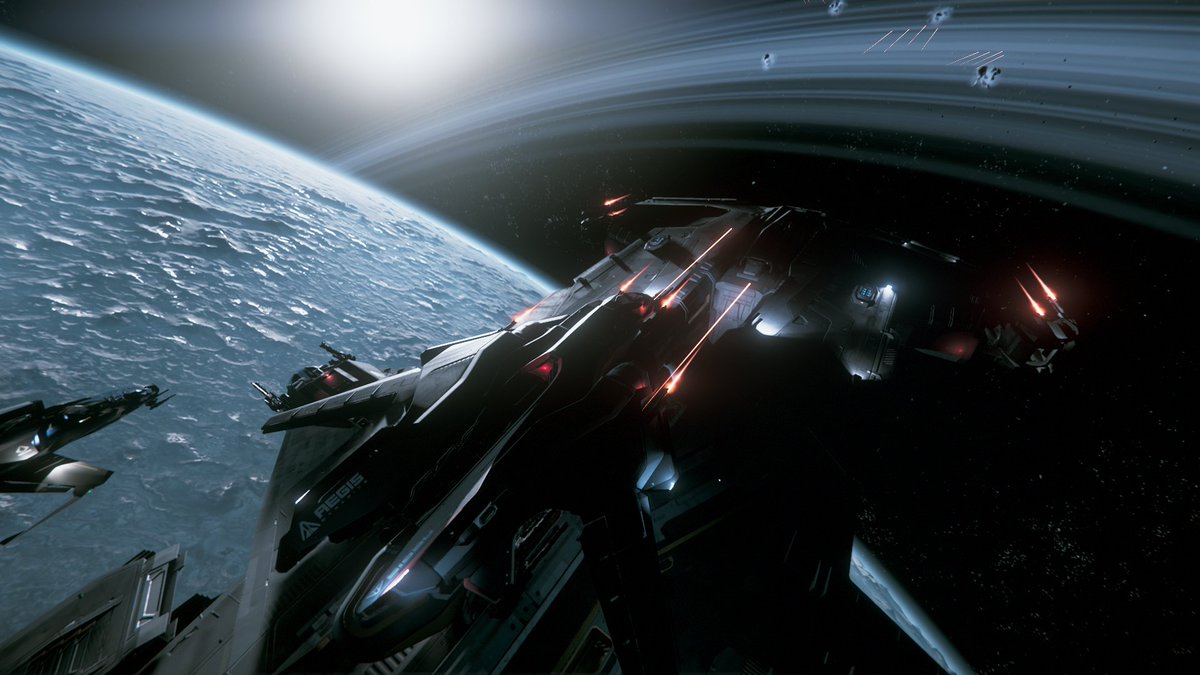 GuildeAegis's tweet photo. Encore une super soirée d'Aegissiens sur la 3.3.7 de #StarCitizen ! Des dogfights au dessus de Jumptown aux courses de Cyclones endiablées sur Hurston ! Et tout ça, sans un crash :D @RobertsSpaceInd @StarCitizenFR @starcitizenfra https://t.co/lqOoOcQmBp