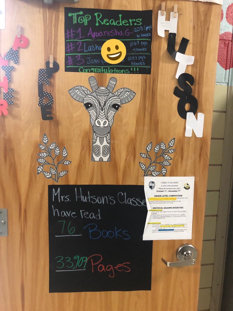 BrieHutson's tweet photo. @ncte High schoolers reading! I give them a “grade” for just reading and top readers dont get anything except bragging rights and stickers https://t.co/z7k3B2QFja