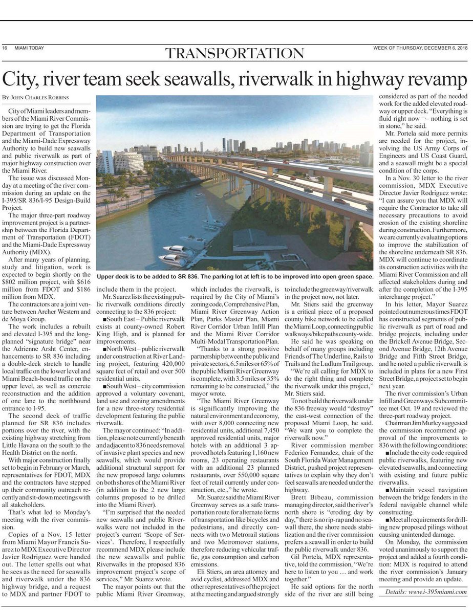 Happy to lend a hand to this group effort! "Mr. Stiers said the #greenway is a critical piece of a proposed county bike network to be called the #MiamiLoop, connecting public walkways/bike paths county-wide" @FrancisSuarez @frankieruiz @MiamiRiverGW @theunderlinemia @Ludlam_Trail