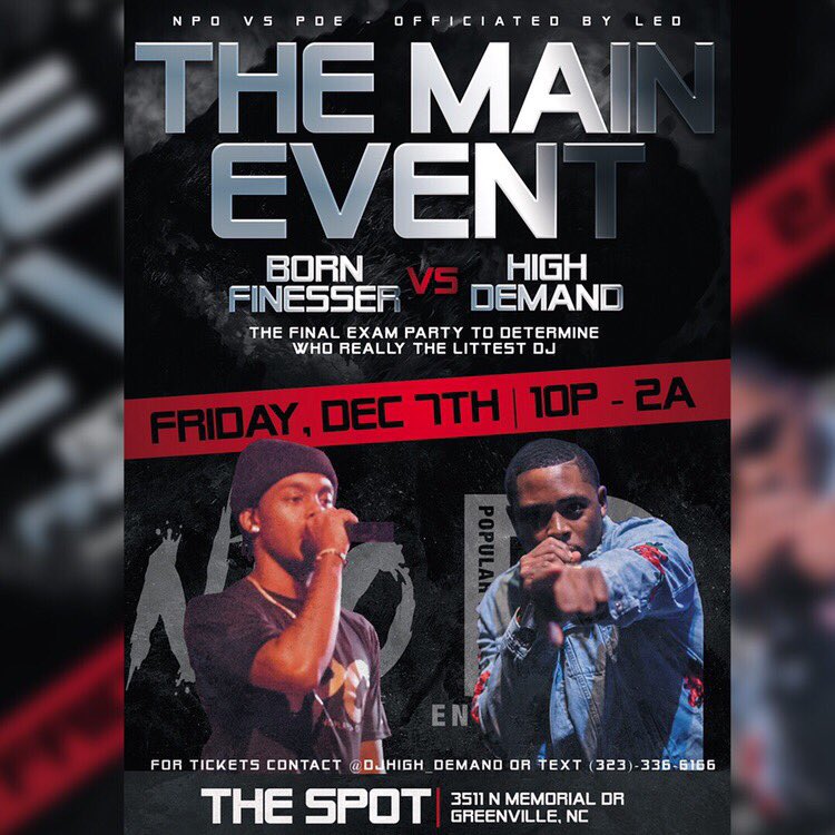 _ItsNaneezy_'s tweet photo. Come see @DjHigh_Demand 💪🏾show out... as always... against some other DJ guy🤷🏾‍♀️

Hit up a PDE member for physicals !!
🎟🎟🎟🎟🎟🎟🎟🎟🎟🎟🎟🎟
#PartyWithPDE 🎥🔥🤪 https://t.co/MqEfzNaNLy