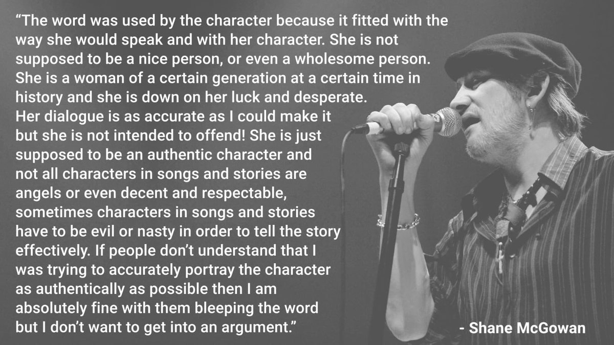 Shane McGowan gives us a statement with his reaction to the #FairytaleofNewYork censorship calls @VirginMedia_One #TonightVMT