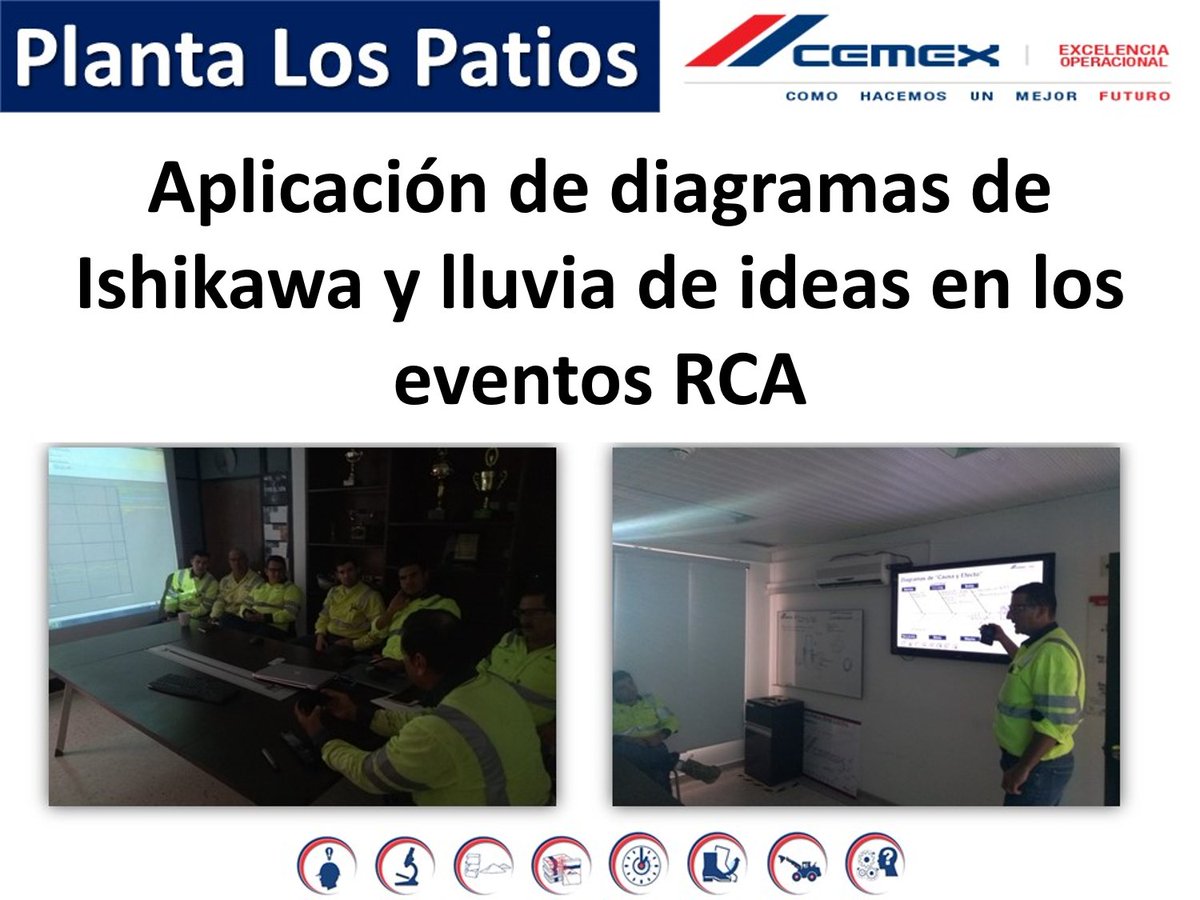 CEMEX_Colombia's tweet photo. Nuestro equipo multidisciplinario de coordinadores, supervisores y colaborades de mantenimiento de Planta Los Patios, aplican metodologías de Excelencia Operacional en sus reuniones. #CEMEXOperationalExcellence https://t.co/eX26a6Hz27