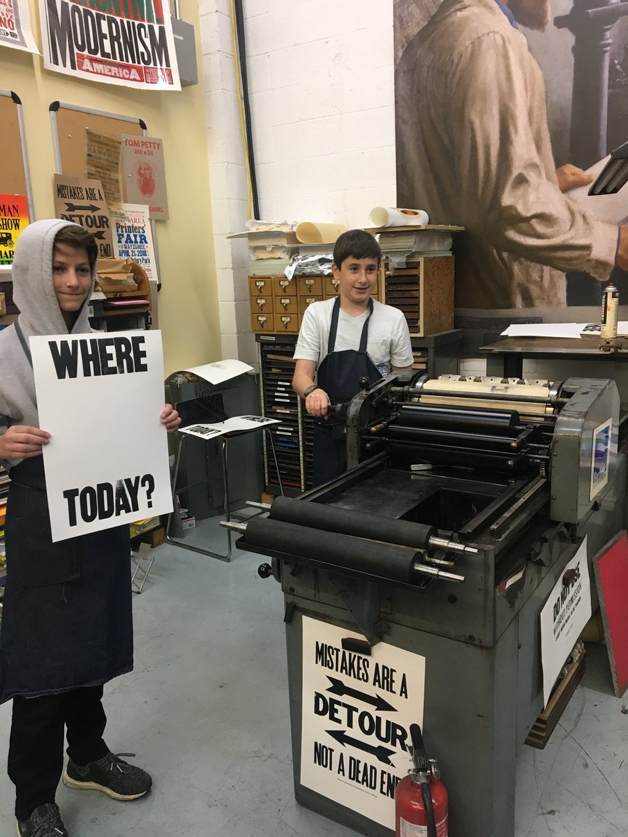PrintMuseumCA's tweet photo. Using our Colby Wood Type to make posters on the Vandercook with @panoramapress for Immersion Class from @oakwoodstories

 #Woodtype #Colby #colbyposter #Type #Print #PrintClass #Printing #Letterpress #Vandercook https://t.co/uLgzmss75n
