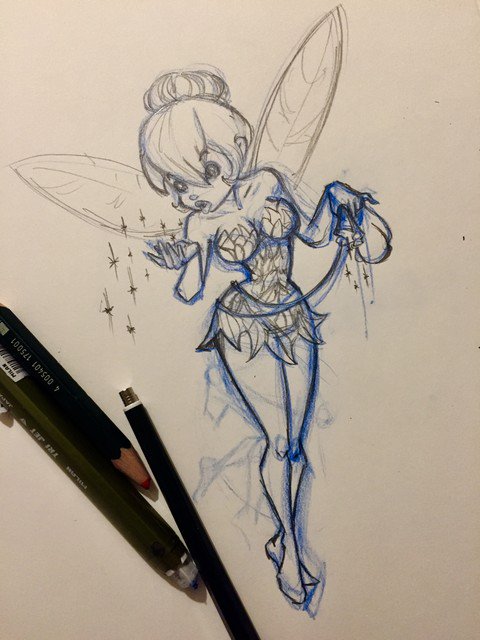 SFR_Art's tweet photo. #sketching before bed. Dándole al lápiz antes de dormir #sfr_art #characterdesign#tinkerbell #campanilla #pererpan #fairy #hadas #illustration_best #best_of_illustrations #sketch #kidillustrations #wip #childrenbookart #originalartwork #pencils #illustrations https://t.co/3netSWCO3K