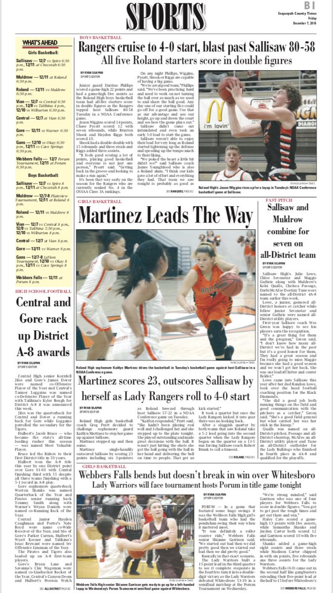 Tomorrow’s Sequoyah County Times front sports page <a href="/APSE_sportmedia/">APSE</a>