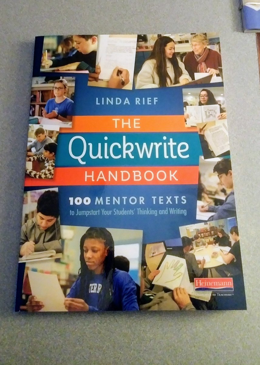 tarafarah7's tweet photo. The #SuccessStories and excitement about #TheQuickwriteHandbook motivated me to get a copy! I'm so excited to jumpstart my students' thinking and writing as we begin our journey with these 100 #mentortexts! Thank you, @LindaMRief! @HeinemannPub
#mentortext #GAMECHANGER #elachat https://t.co/RwKmesflah