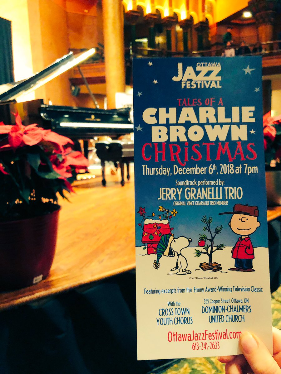 AndreaMyers_CAE's tweet photo. ‘Tis the season! Can’t wait for #CharlieBrownChristmas to start. #jerrygranelli #ottawajazzfestival #MerryChristmas #Ottawa https://t.co/299awtP9e2