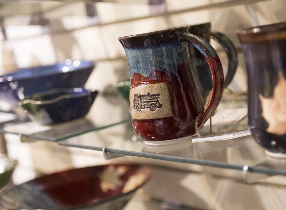 FrameShop's tweet image. Shopping for a Firefighter this Christmas? Check out this stoneware mug, handcrafted in Vermont by Blue Moon Pottery!  See more pottery at zurl.co/CdvT
#fireman #firetruck #bluemoonpottery #vtcrafted #pottery  #vfsgallery