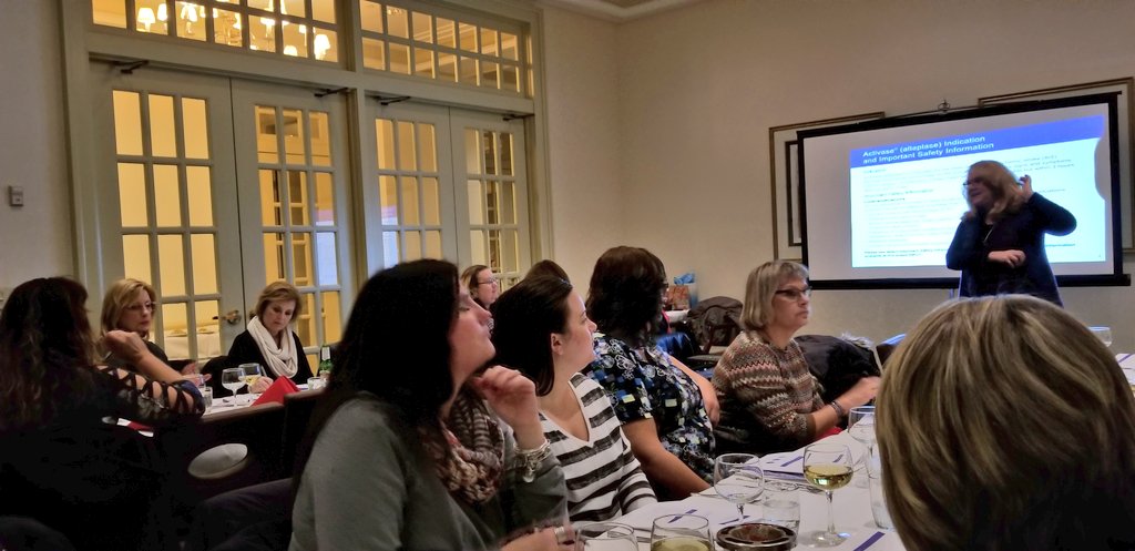 MHowardRN's tweet photo. Thank you @genentech and Ruth Rench for providing education about #Activase (alteplase) at the @NeuroNursesAANN CIC meeting at the @oceanaire_indy. https://t.co/nfiTEfYtoE