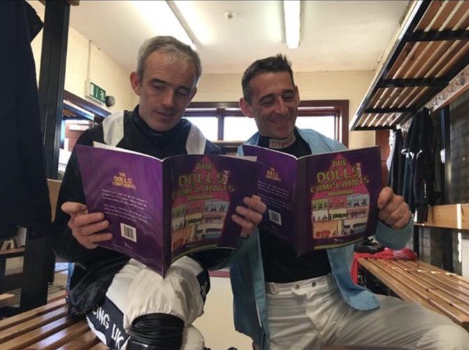 dollscomplaints's tweet photo. So grateful for the support of racing stars @_Davy_Russel_ and @Ruby_Walsh for my book The Dolls Complaints available in @dunnesstores https://t.co/esc9FZbRbf.  @ClionasFDN support families with a seriously sick child and receive every cent of book sales. Please share and RT! https://t.co/UhMxHl344R