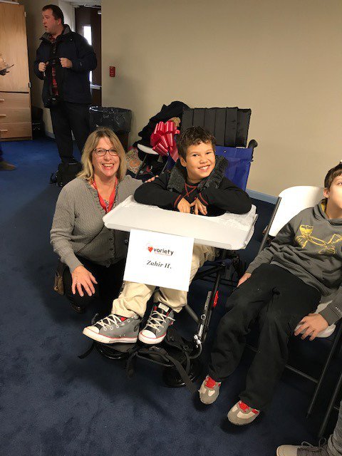 LifeCoachGill's tweet photo. It was AWESOME to see students from @CentralIU10 schools receive equipment (bikes, strollers, and communication AT) from @VarietyKids earlier today. #CIU10 #varietykids #mybike #magicmoments #milesofSMILES #varietykidscan #allfortheKIDS #FTK #tistheseason https://t.co/3yIXxmyfzI