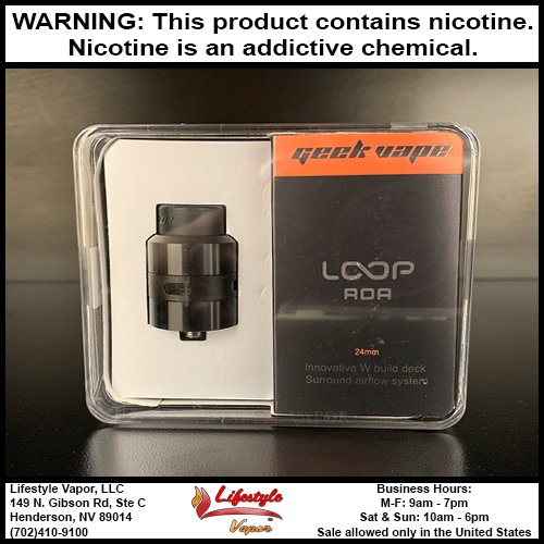 LifestyleVapor's tweet image. The GeekVape Loop RDA is in! #LifestyleVapor #GeekVape #LoopRDA #Loop #RDA #702vapers #VapeInHenderson #VapeLife #VapeNation